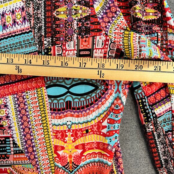 Attitudes by Renee Regular Printed Como Jersey Jumpsuit Orange Boho, Medium - Picture 11 of 16